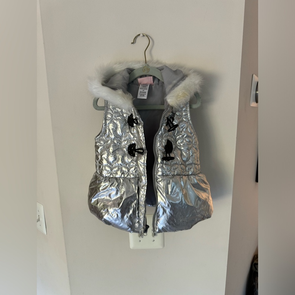 Toddler Silver puffer vest